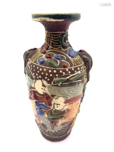 Japanese Miniature Moriage Porcelain Vase