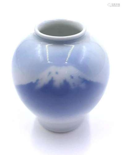 Japanese Porcelain Miniature Vase with Landscape