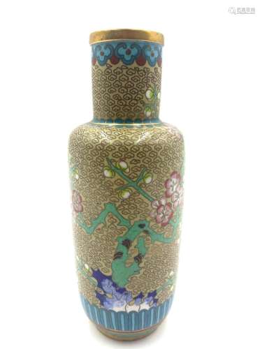 Cloisonne Vase with Floral Design