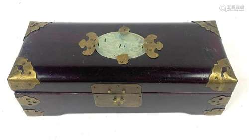 Rosewood Jewelry Box With Brass Finishing