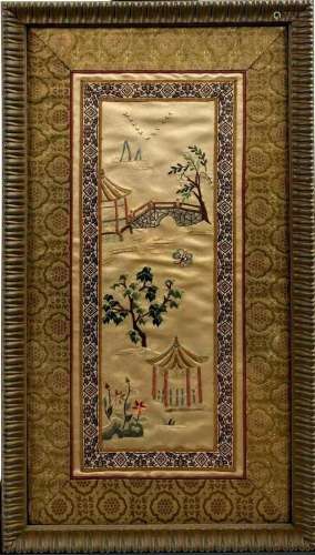 Silk Needle Point of a Landscape