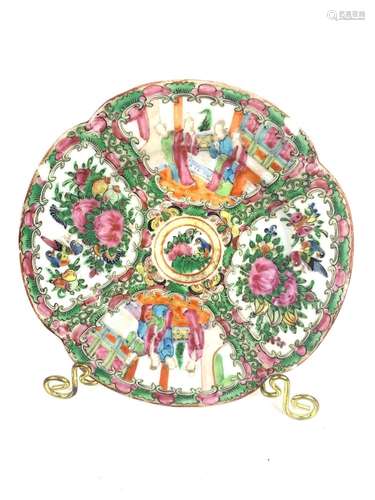 Chinese Famille Rose Large scalloped Plate