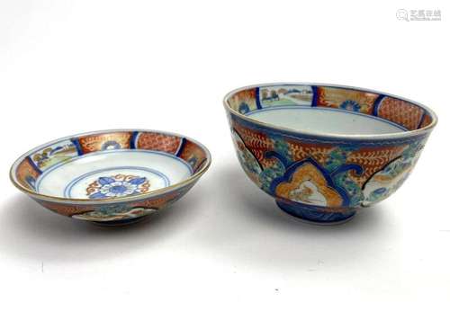 Japanese Porcelain Saucer and Bowl