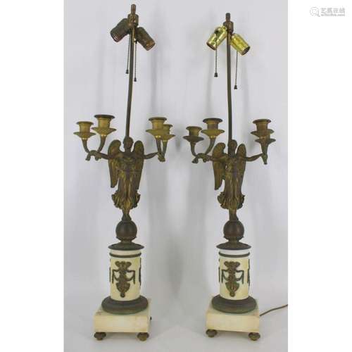 19th Century Pair Of Fine Quality Bronze Figural