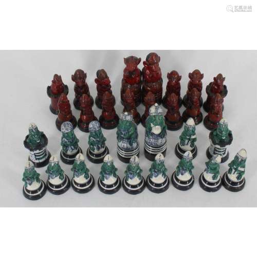 Royal Doulton Porcelain Frog & Mouse Chess Set