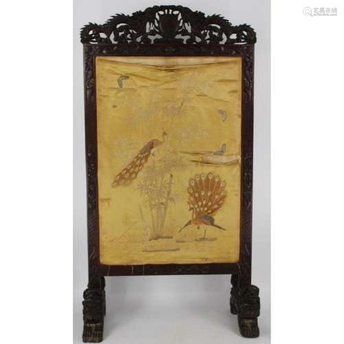 Antique Finely & Highly Carved Chinese Hardwood