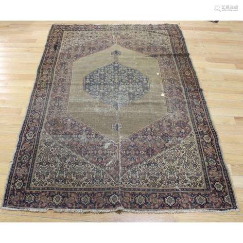 Antique And Finey Hand Woven Area Carpet As / Is