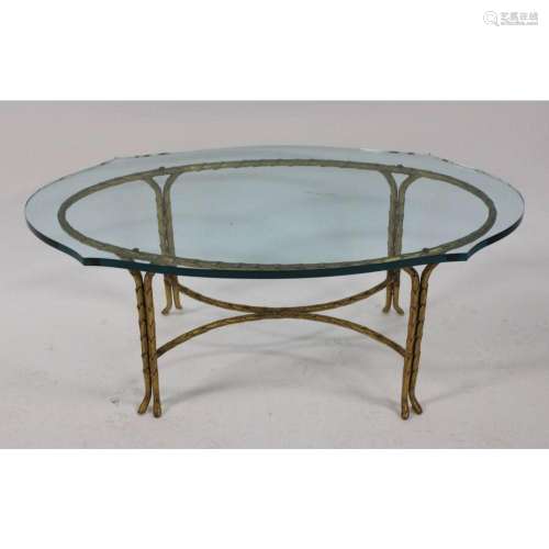 Bagues Style Gilt Metal / Bronze Oval Coffee