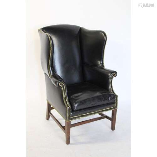 Vintage And Quality Upholstered Wing Back Chair.