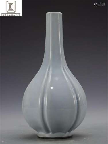 A Chinese Celadon Glazed Porcelain Long Neck Vase