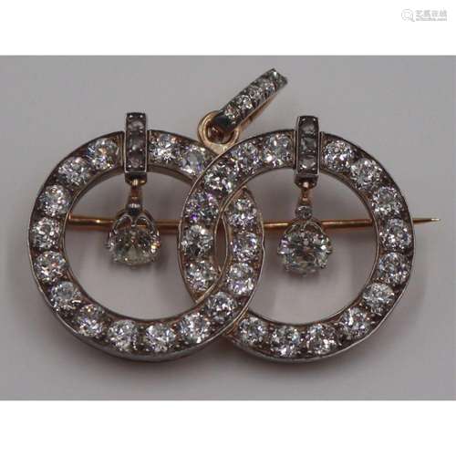 JEWELRY. Antique French 4+ct Diamond and