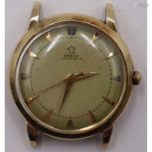 JEWELRY. Men's Omega 14kt Gold Automatic Watch.