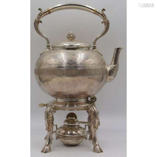 STERLING. Tiffany & Co. Sterling Kettle on Stand