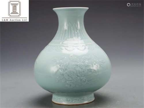 A Chinese Celadon Glazed Porcelain Vase