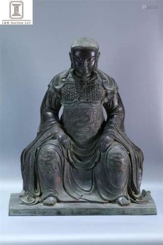 A Chinese Bronze Zhenwu Emperor Statue