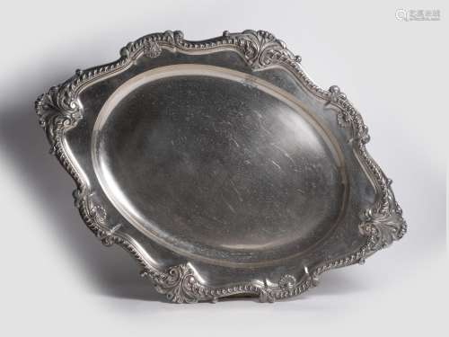J. C. Klinkosch silver tray, Massive silver tray, Superior s...
