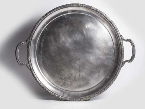 Vienna silver tray, Silver cast & engraved, Vienna aroun...