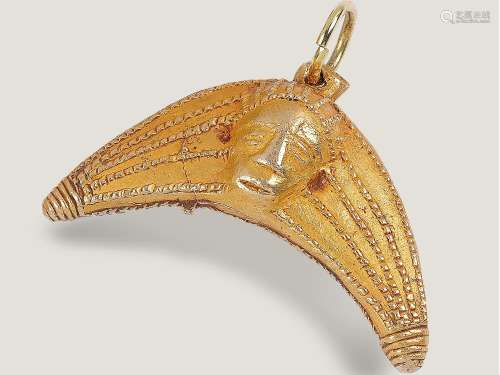 Akan gold pendant, West Africa, Akan, Gold, approx. 18 carat