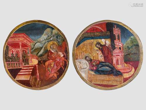 Pair of icons, Greece, 17th/18th century