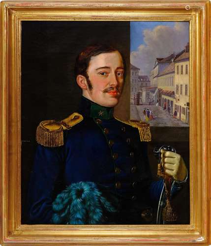 Austrian Empire around 1850, Portrait of an Austrian officer...