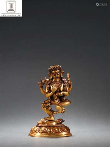 A Chinese Gilt Bronze Buddha Statue