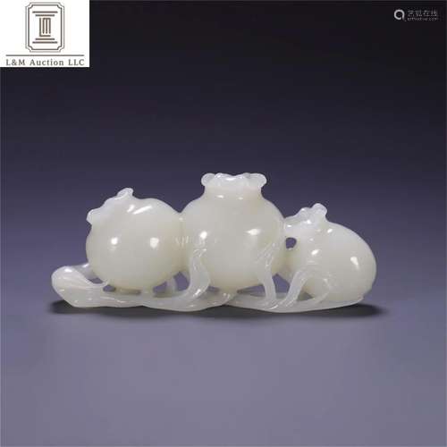 A Chinese Jade Pomegranate Paperweight