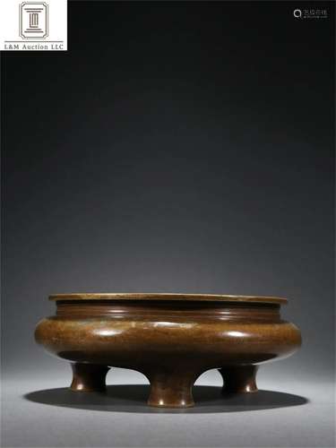 A Chinese Bronze Incense Burner