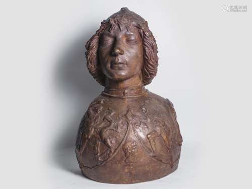 Renaissance bust, 19th century, Terracotta or plaster