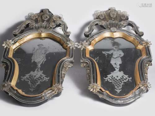 Pair Venetian mirrors, Venice, 18th century