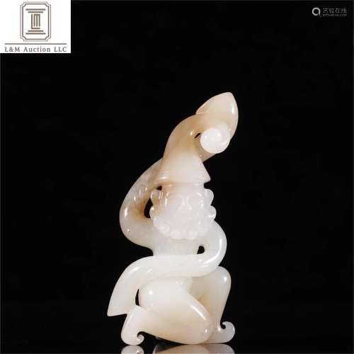 A Chinese Carved Jade Figure Statue