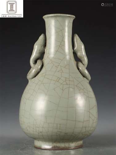 A Chinese Celadon Glazed Porcelain Vase