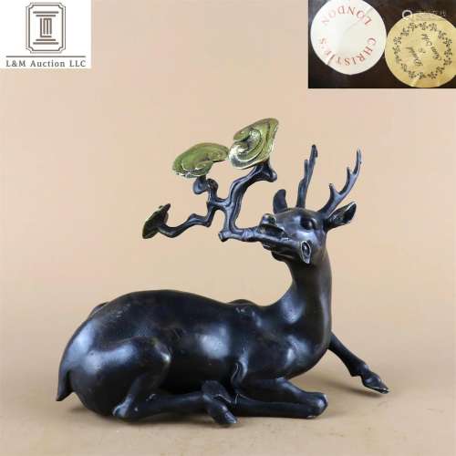 A Chinese Copper Deer Decoration/Ornament