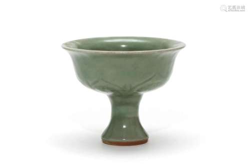 Celadon Glazed Stem Cup, Longquan Kiln