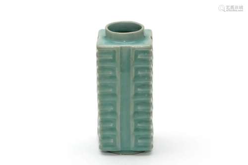 Celadon Glazed Cong-shaped Vase, Longquan Kiln