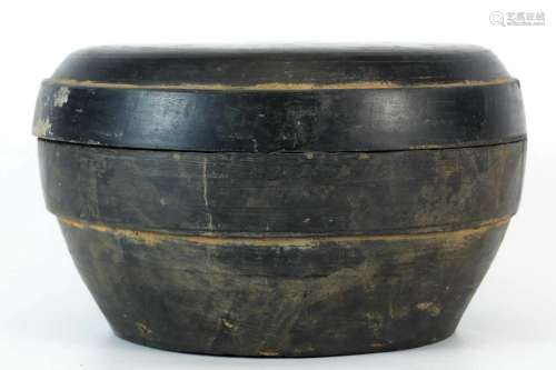 Large Black Pottery Box