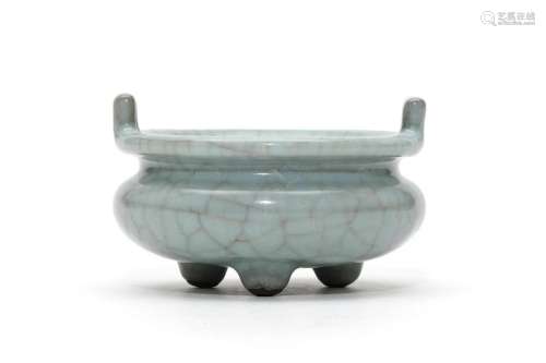 Guan-ware Glazed Censer with Two Ears