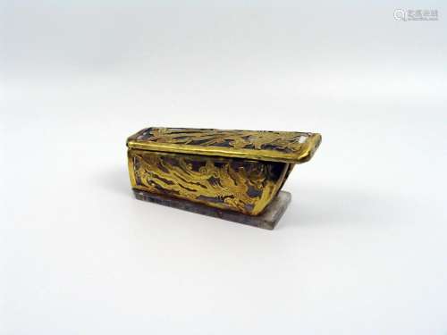 Crystal Inlaid Gold Buddhist Relics Coffin
