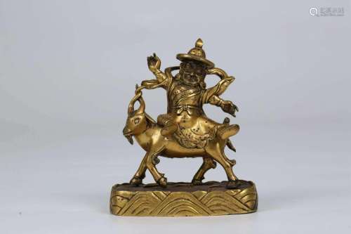Statue of Dharmapala riding A Goat