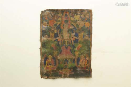 Eleven Faces Avalokitesvara Thangka with Thousand of