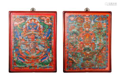 Six Paths of Samsara Thangka, Amitabha Buddha and