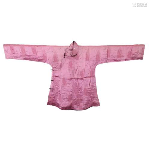 Pink Satin Top Dress with Large Side Opening Pieces and