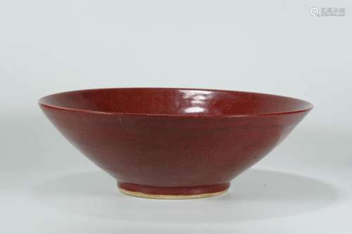 Large Iron Red Bowl