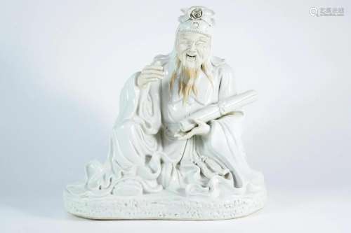White Porcelain Statue of Lao Zi