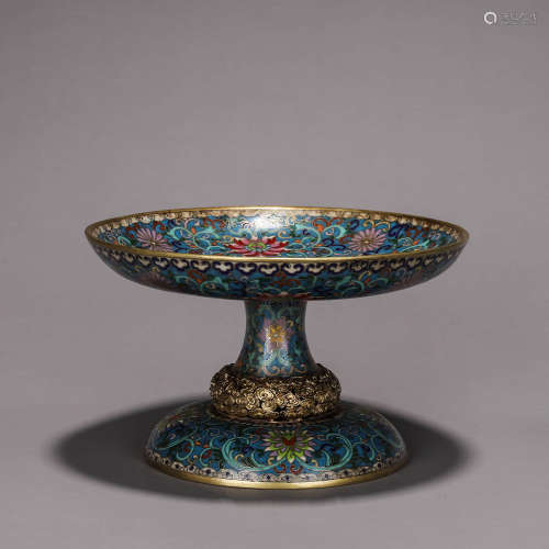 Cloisonne Flower Pattern Plate