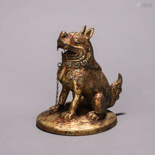 Gilt Copper Paperweight