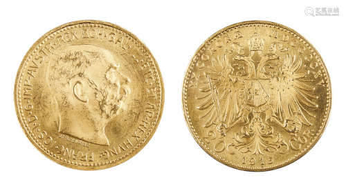 19世纪 奥匈帝国 金币一枚