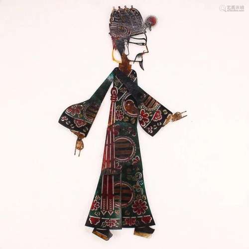 Chinese Handmade Cowhide Shadow Play Puppet Figure