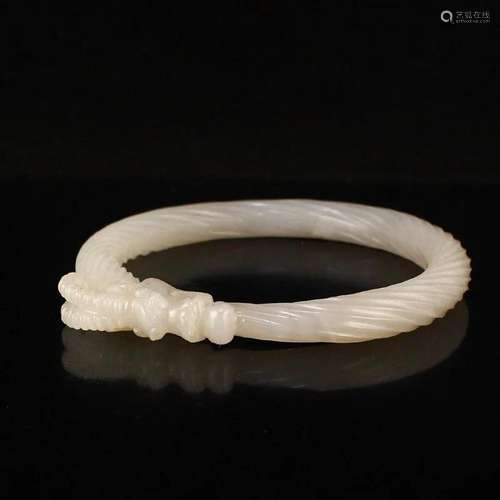 Inside Diameter 88 MM Chinese Hetian Jade Arm Bracelet