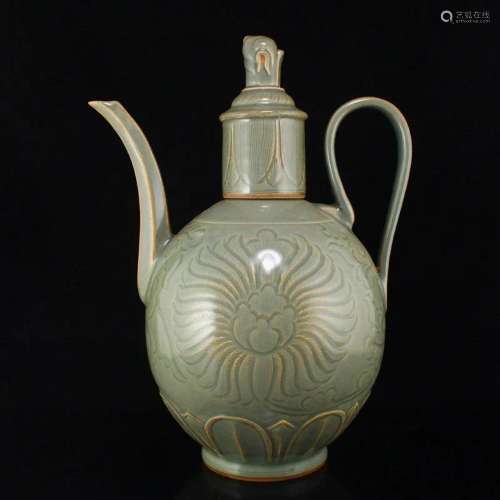 Vintage Chinese Longquan Kiln Porcelain Wine Pot