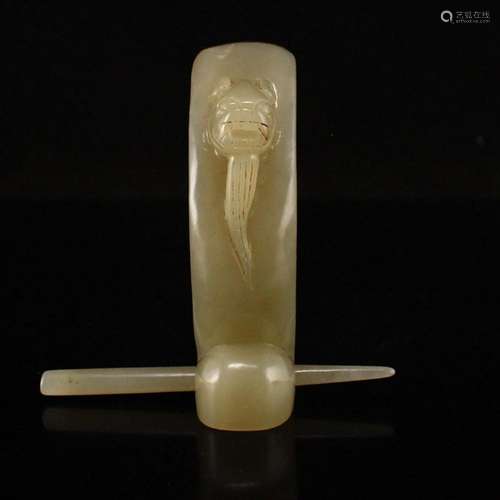 Vintage Chinese Hetian Jade Hairpin